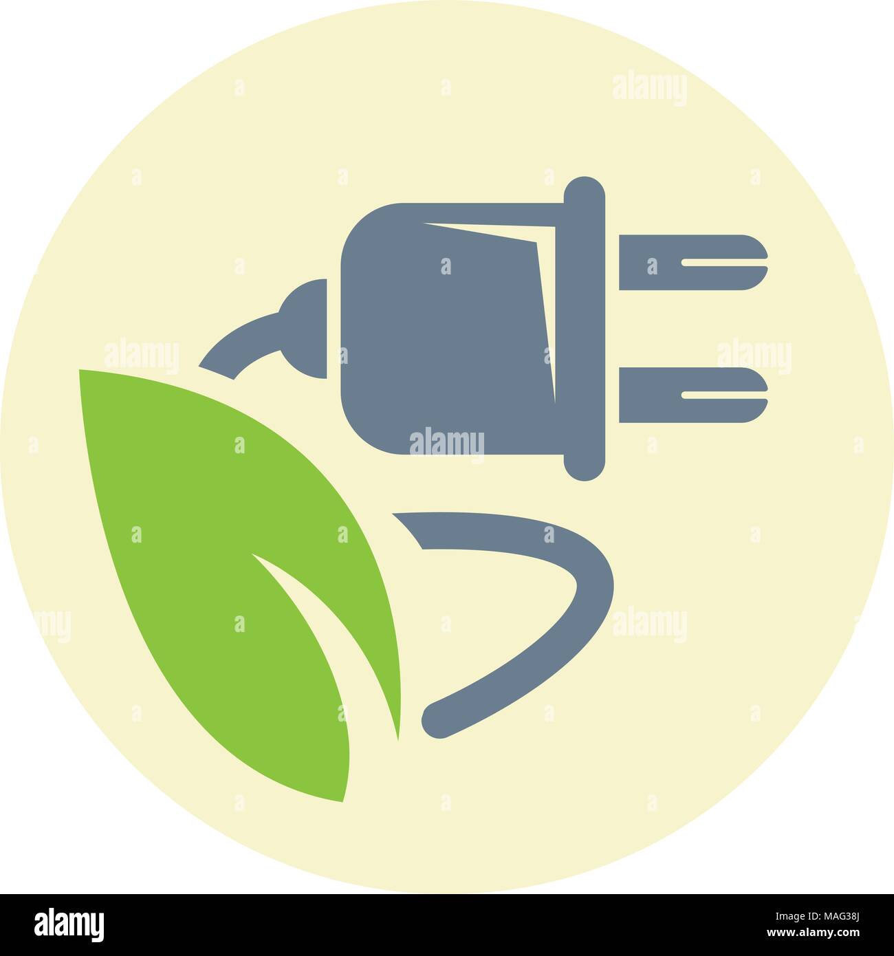 Energia rinnovabile - Spina elettrica icona come EPS file 10 Illustrazione Vettoriale