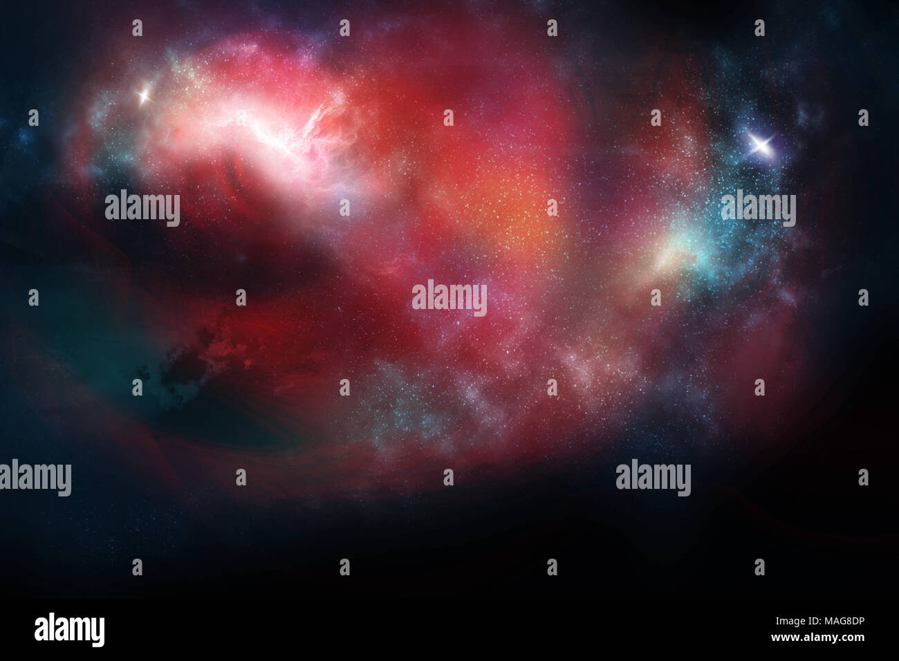 Arte celesti, le stelle e le galassie nello spazio esterno che mostra la bellezza di esplorazione spaziale. Foto Stock