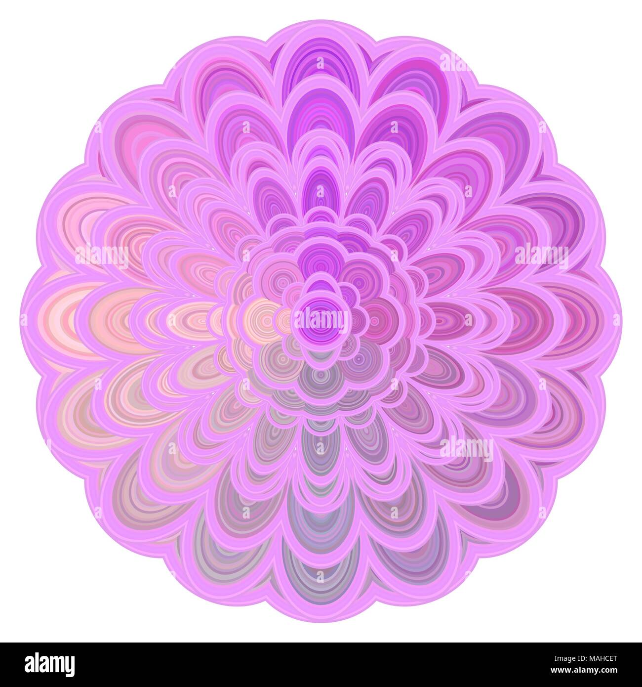 Colorato con motivi floreali astratti mandala arte - vettore design digitale Illustrazione Vettoriale