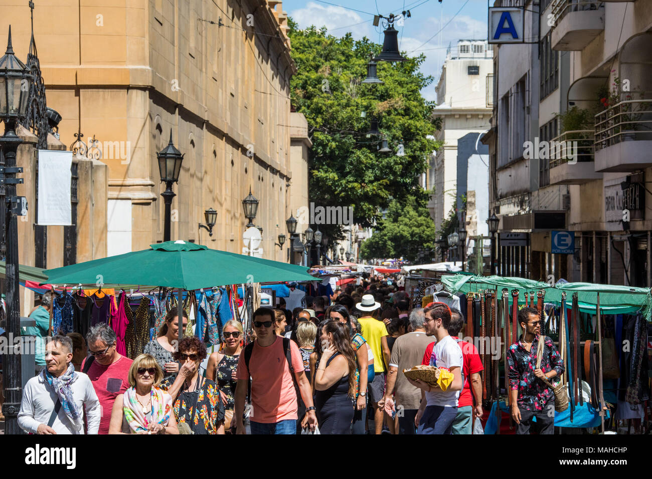 Feria de San Telmo, mercato di domenica, Buenos Aires, Argentina Foto Stock