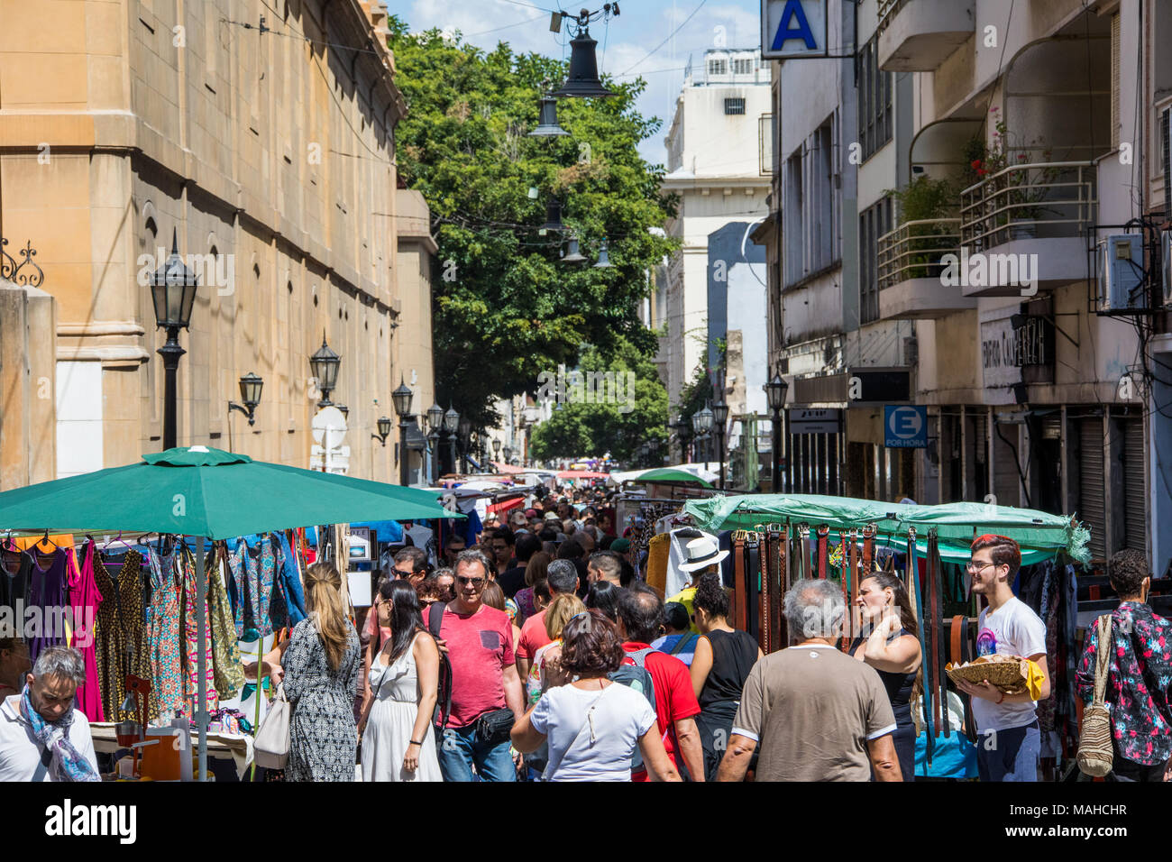 Feria de San Telmo, mercato di domenica, Buenos Aires, Argentina Foto Stock