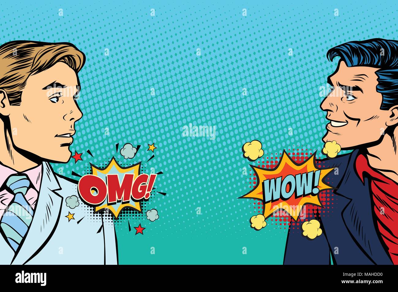 La pop art di reazione man Illustrazione Vettoriale