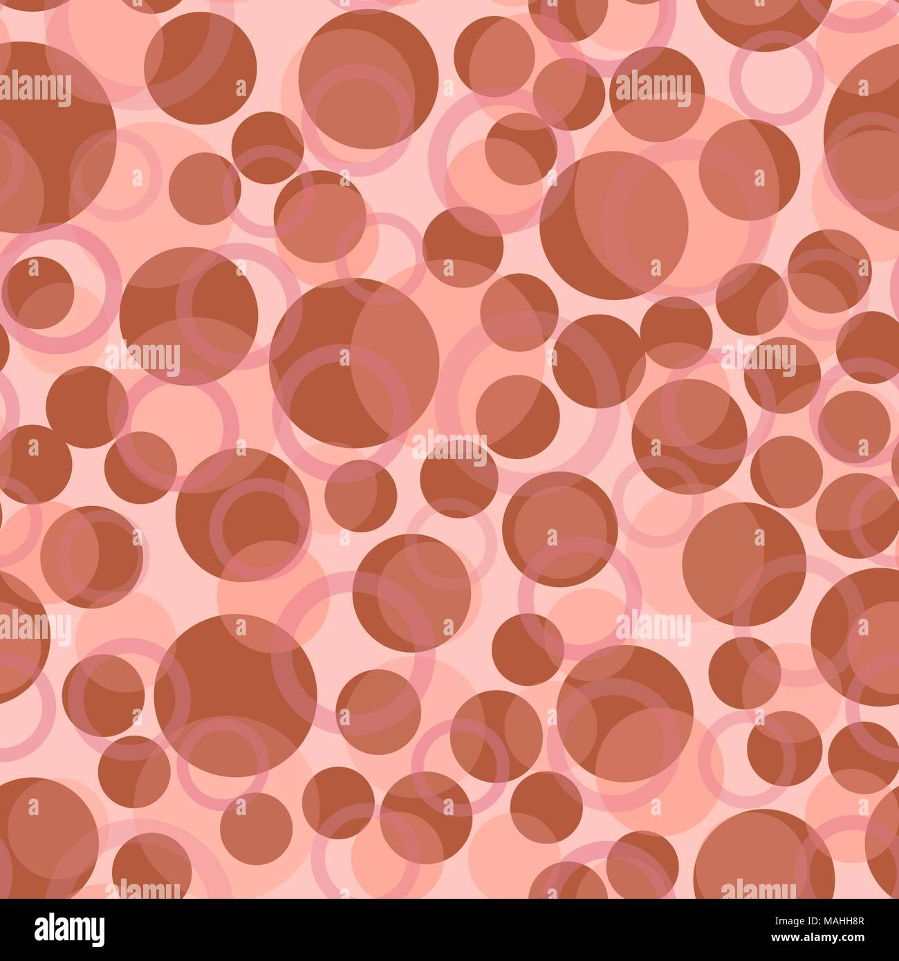 Macchie marroni e circoli Seamless Pattern. Illustrazione Vettoriale