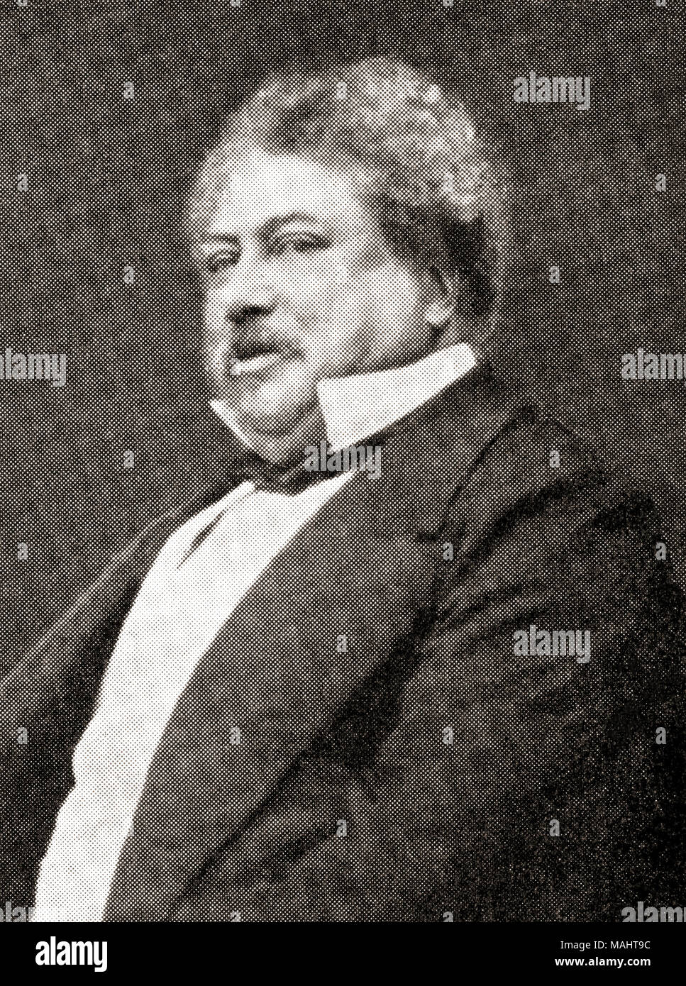 Alexandre Dumas, nato Dumas Davy de la Pailleterie, 1802 - 1870, aka Alexandre Dumas père. Lo scrittore francese. Da Hutchinson nella storia delle nazioni, pubblicato 1915 Foto Stock