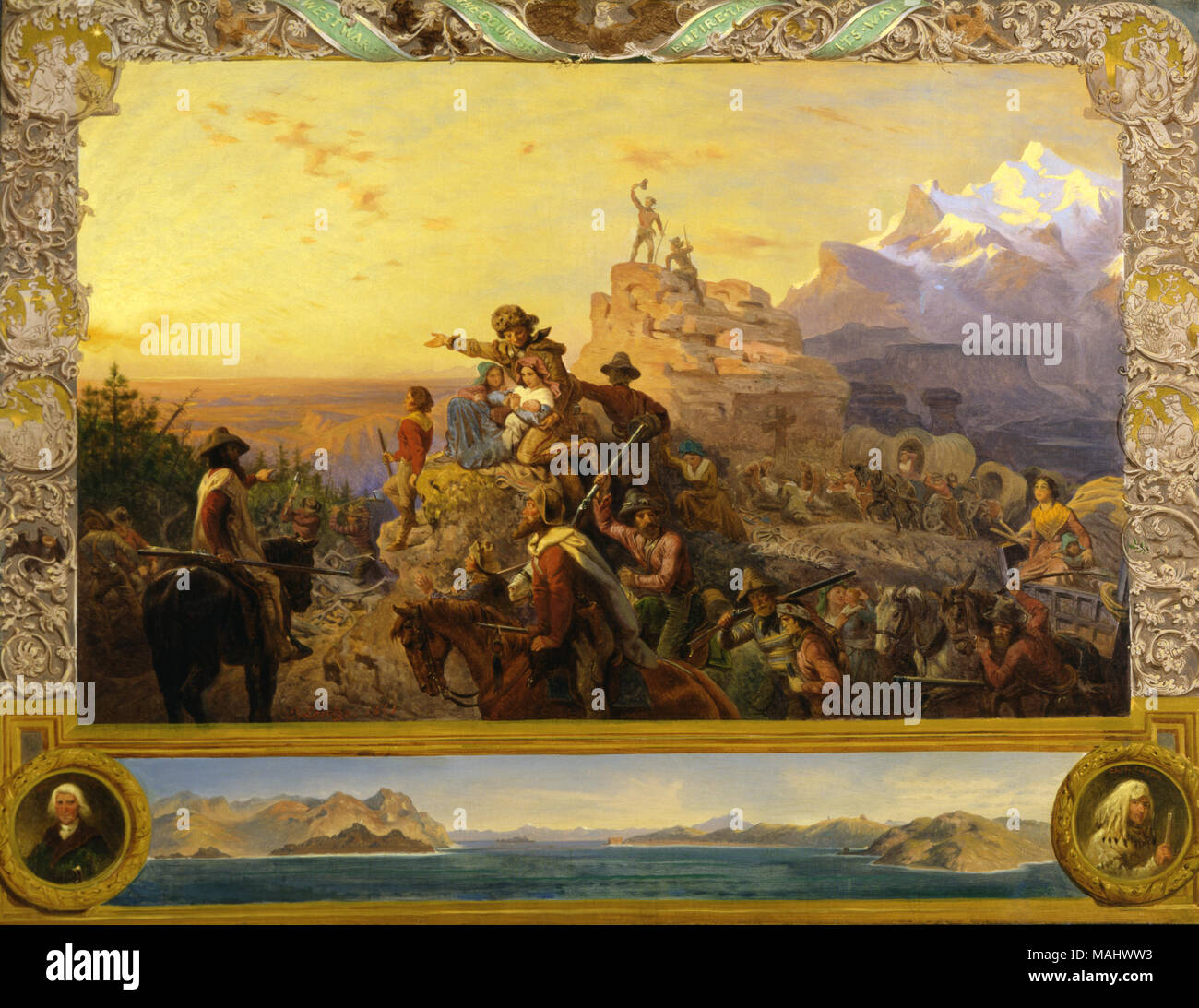 . A occidente il corso dell'Impero prende il suo modo (studio murale, U.S. Capitol)-1861 Foto Stock