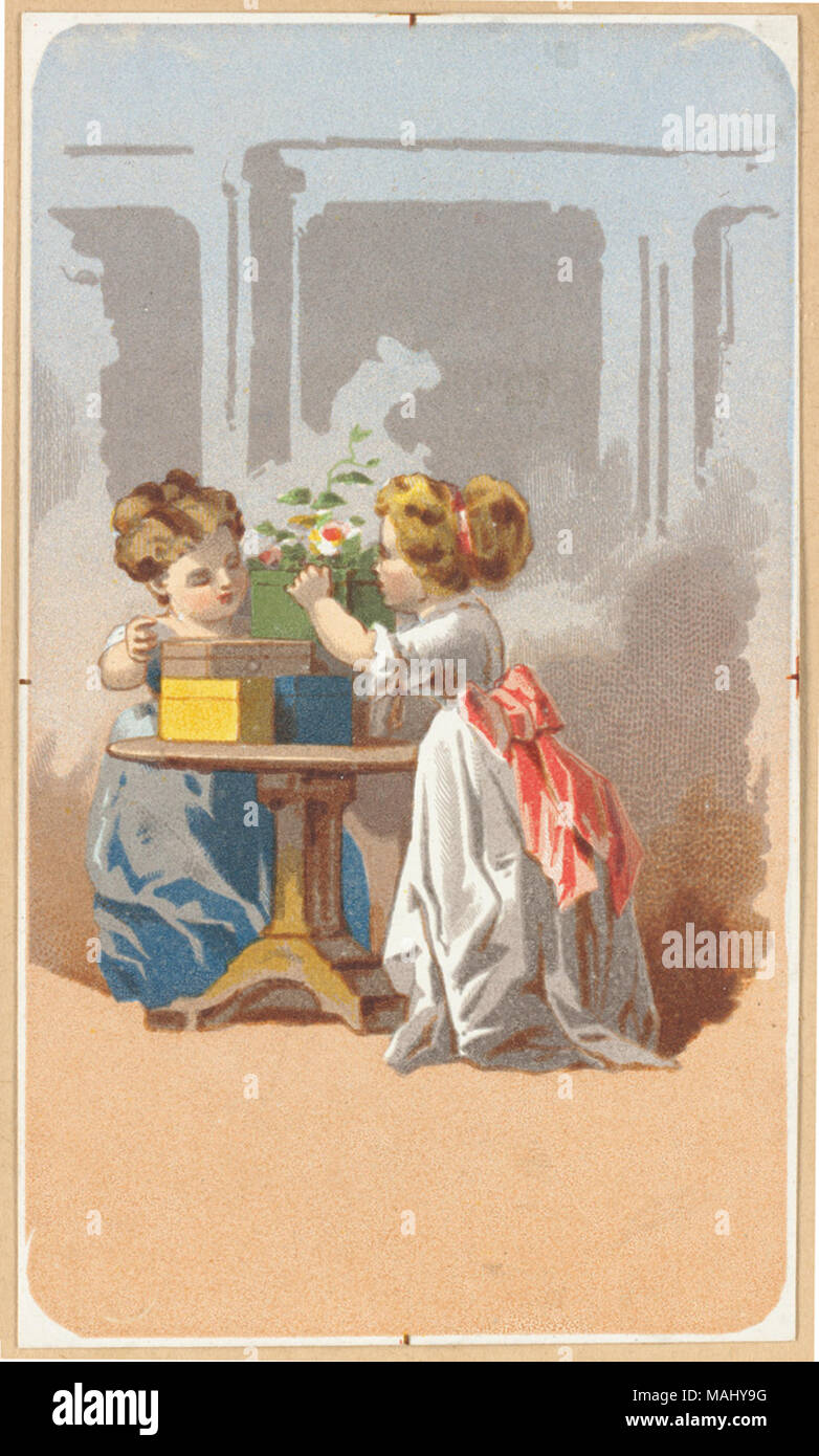 07 11 000553 Titolo: piccola figura Piece Creator/collaboratore: L. Prang & Co. (Editore) Data di pubblicazione: 1861-1897 (approssimativo) descrizione fisica nota: Genere: Chromolithographs; Ritratto di stampe, ritratti di gruppo note: Titolo fornito da cataloger. Posizione: Boston Public Library su 2011-08-07: Fotocamera: Sinar AG Sinarback 54 FW, Sinar m Foto Stock