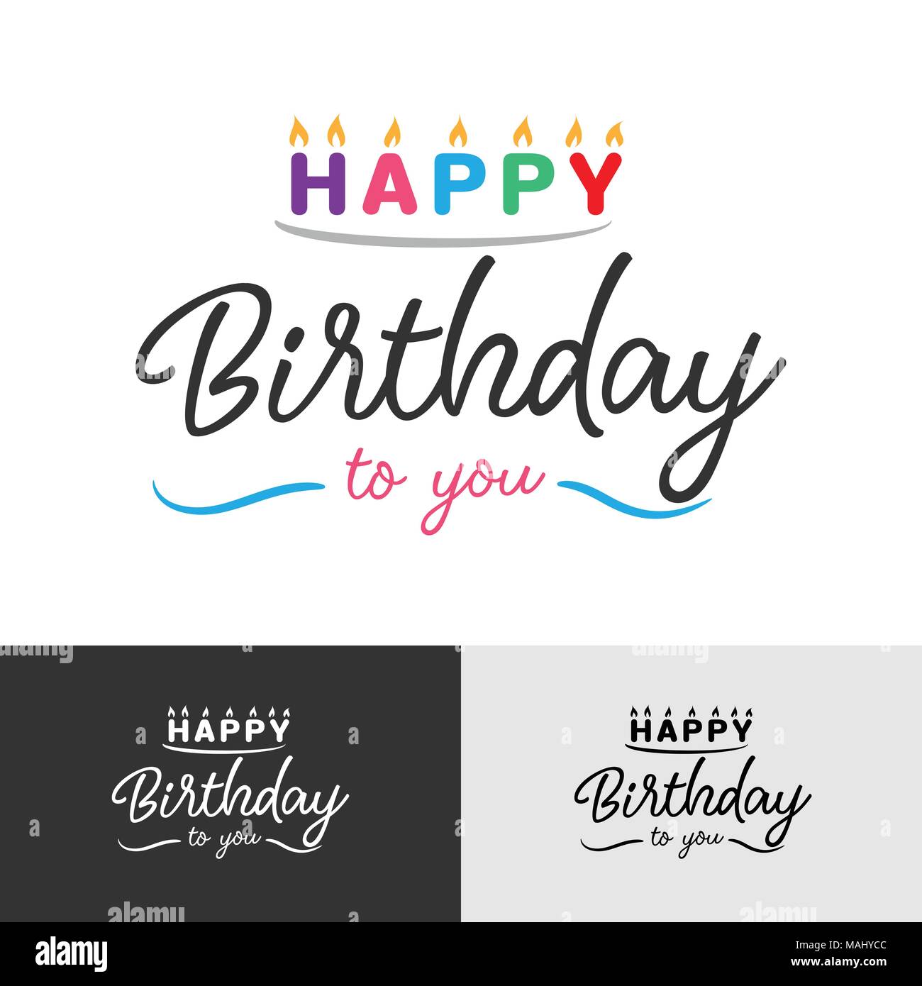Buon Compleanno Calligrafica E Tipografica Design Per Poster Striscioni Modello Grafico Biglietto Di Auguri Di Compleanno Biglietti Di Auguri O Di Invito Vector Illustrat Immagine E Vettoriale Alamy