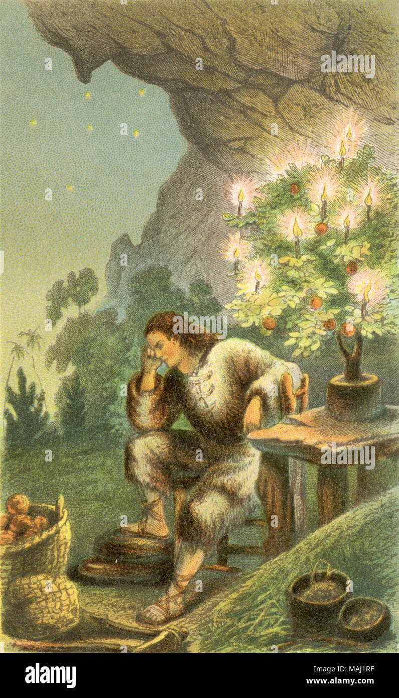 Robinson e il suo albero di Natale, pubblicato 1897 Foto Stock