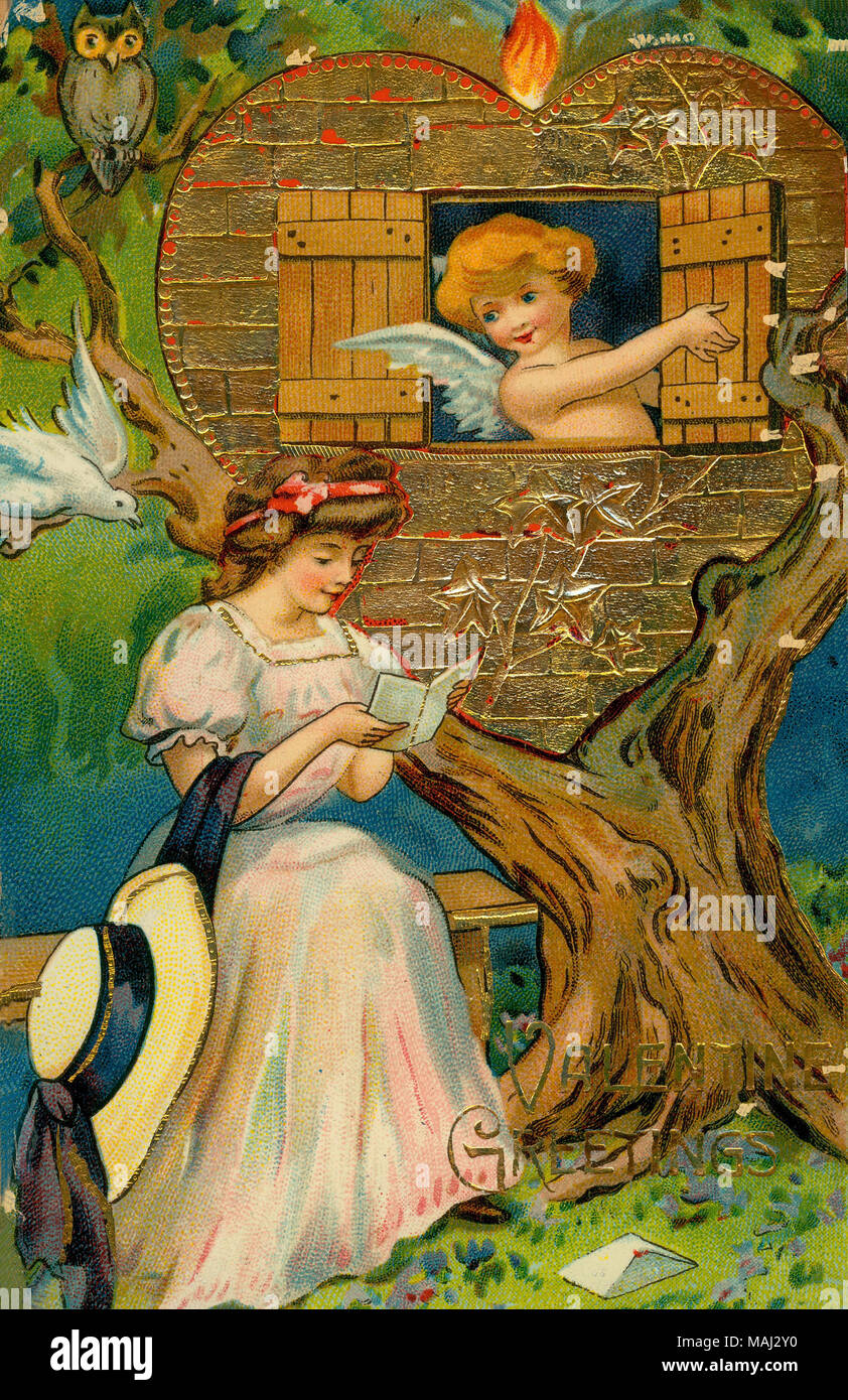 Titolo: "Valentine saluti." . 1910s. Foto Stock