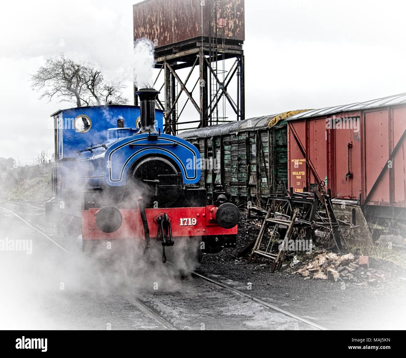 Signora Nan - guidare questo treno per un tenner sulla East Somerset Railway a Cranmore, Somerset. Foto Stock
