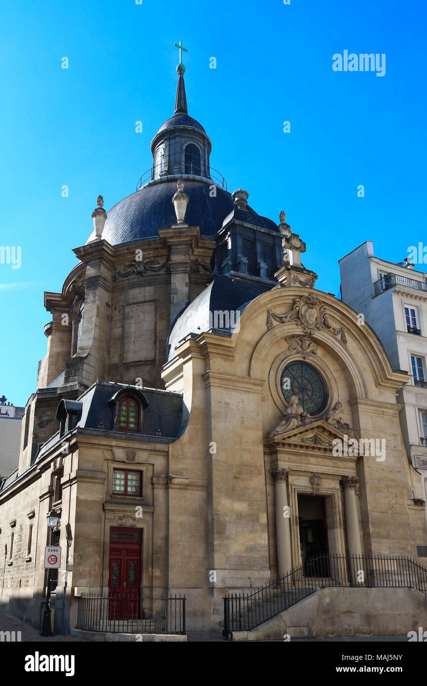 Il Temple du Marais o chiesa di Sainte Marie de la Visitazione di Parigi, Francia. Foto Stock