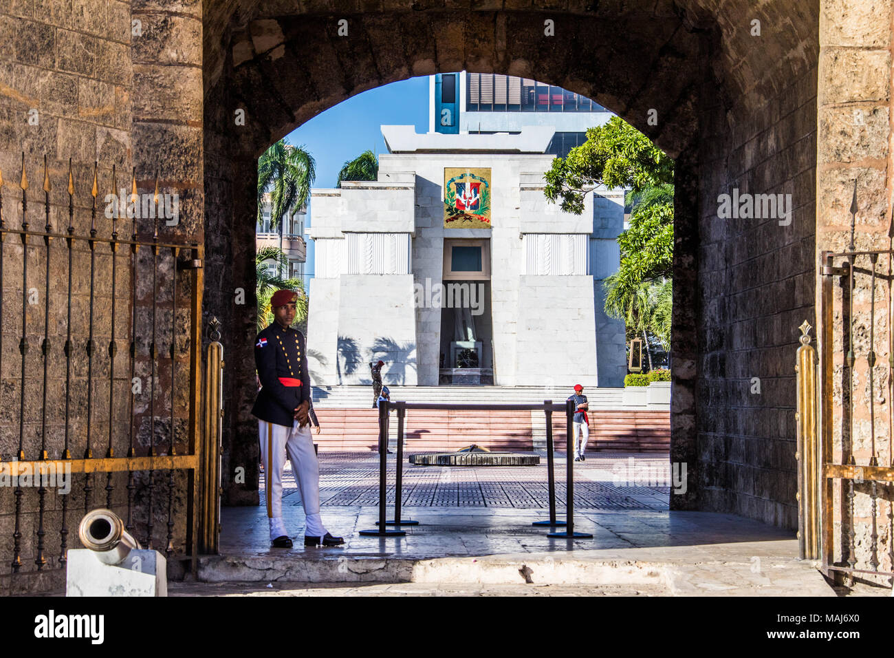 Altare de la Patria, Puerta del Conde, El Baluarte del Conde, Santo Domingo, Repubblica Domnican Foto Stock