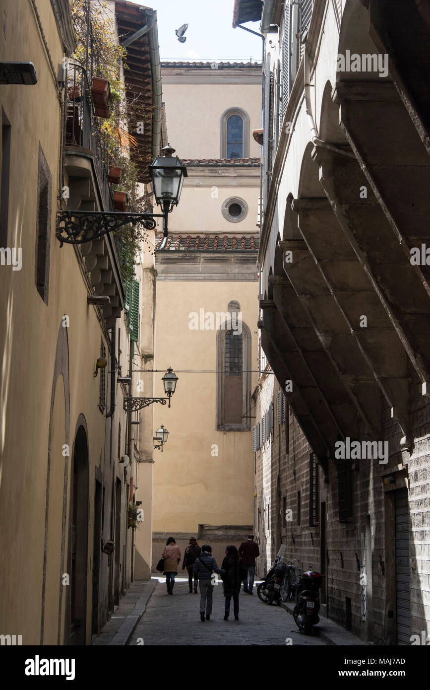 Porte su Via De' Coverelli - Firenze, Italia Foto Stock