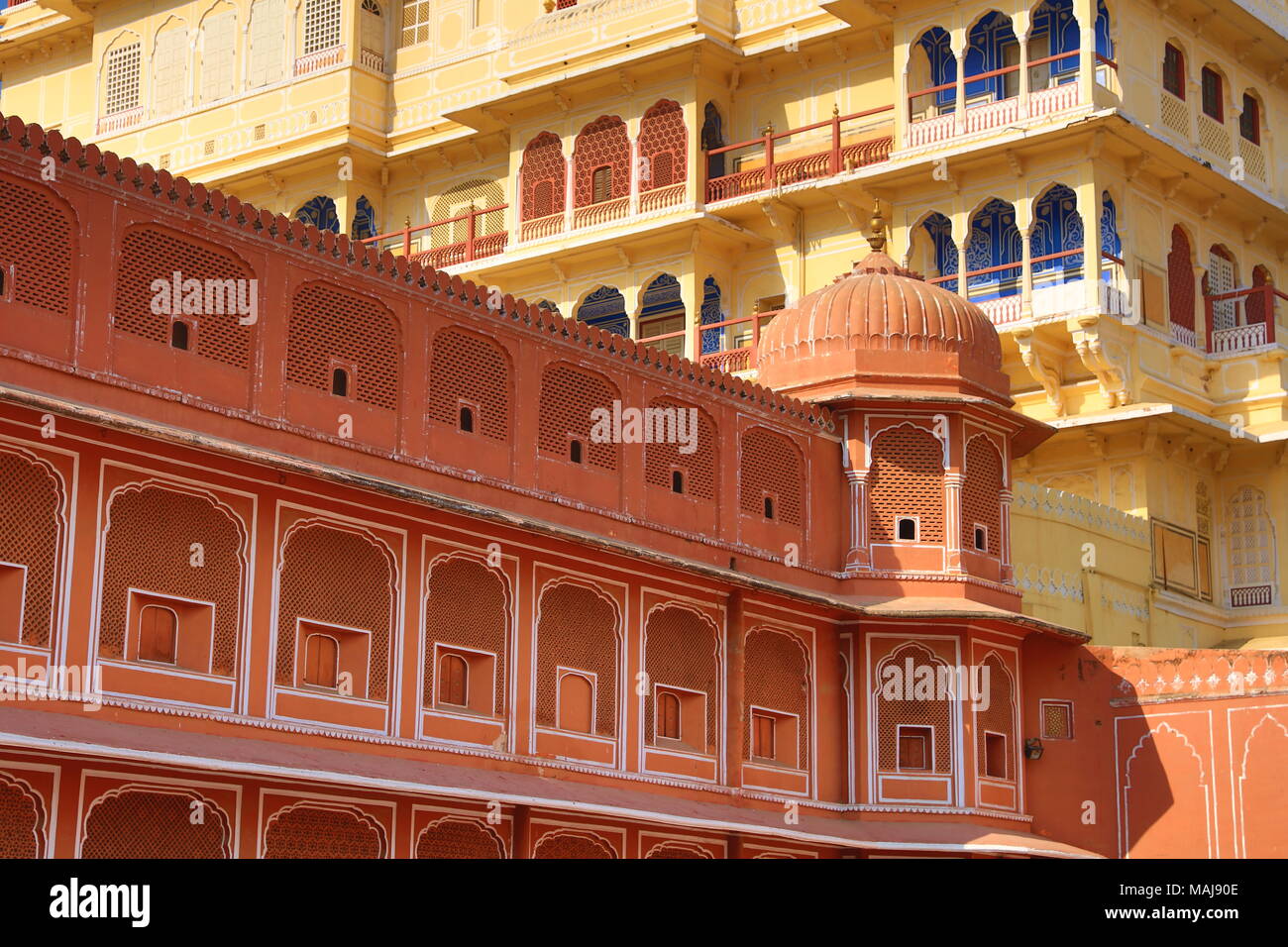 Chandra Mahal, City Palace Jaipur, Rajasthan, Foto Stock