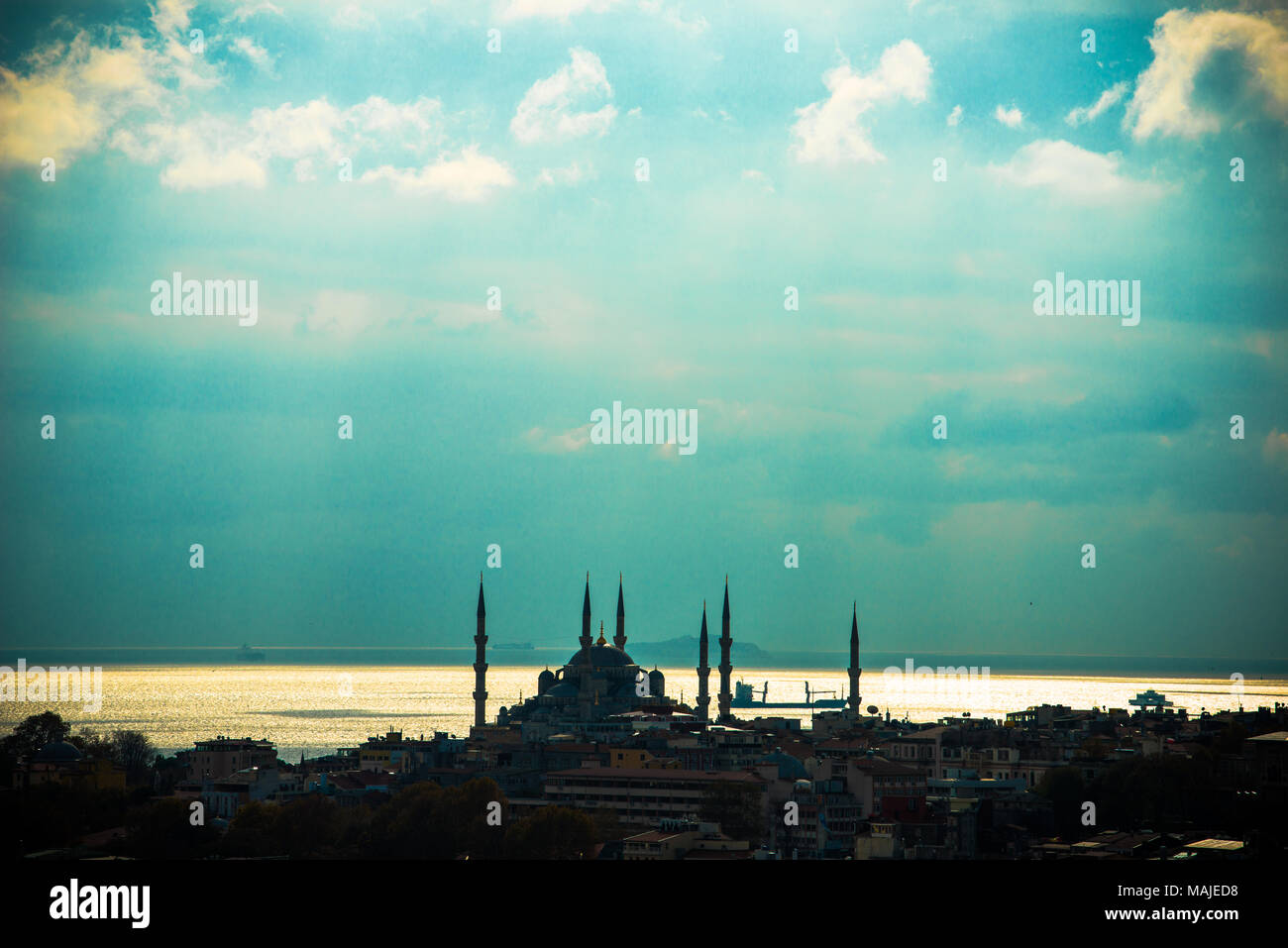 Una vista del Bsphorus stretto, Istanbul Foto Stock