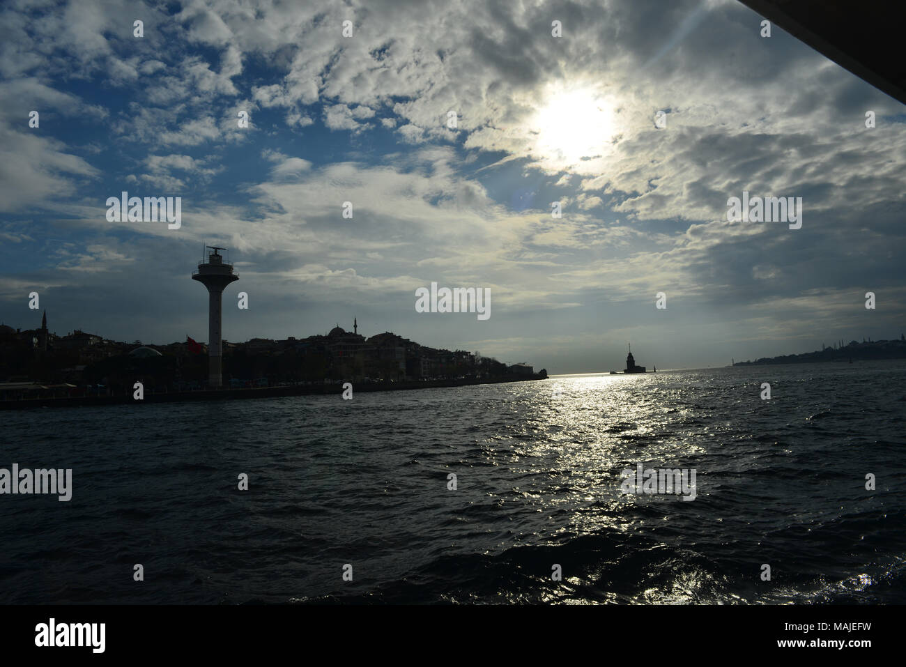 Una vista del Bsphorus stretto, Istanbul Foto Stock