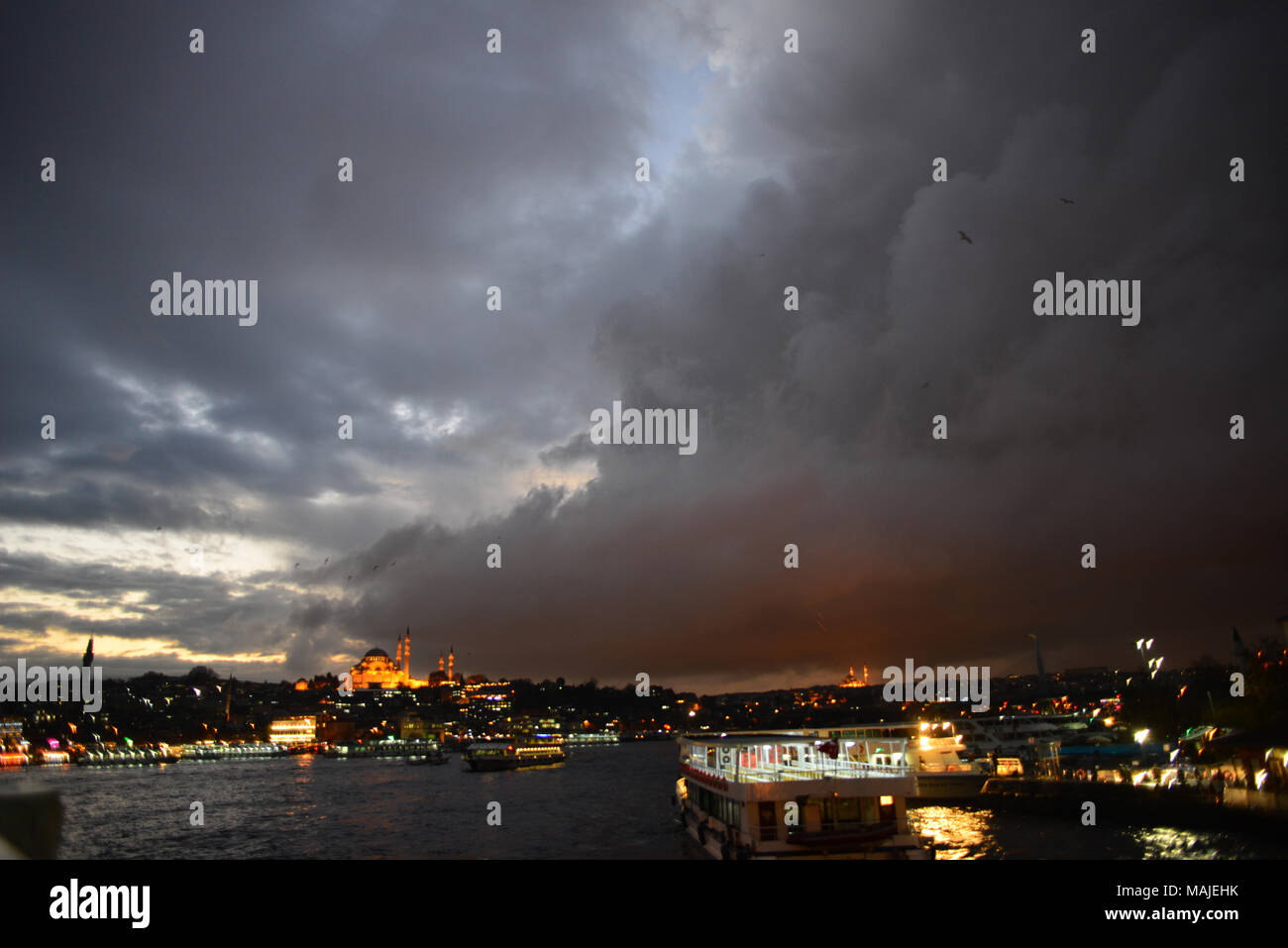 Una vista di Istanbul Foto Stock