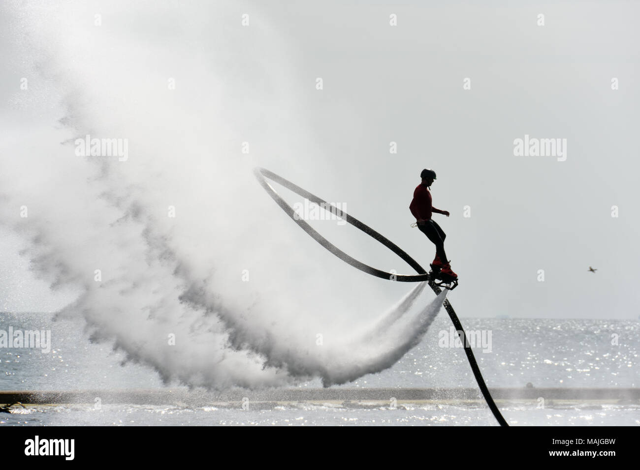 Getto d'acqua battenti Foto Stock