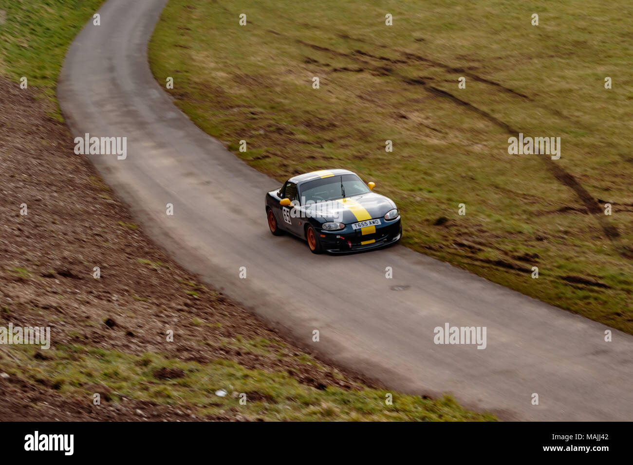 Gurston Down Hill Climb Testday 2018 Foto Stock