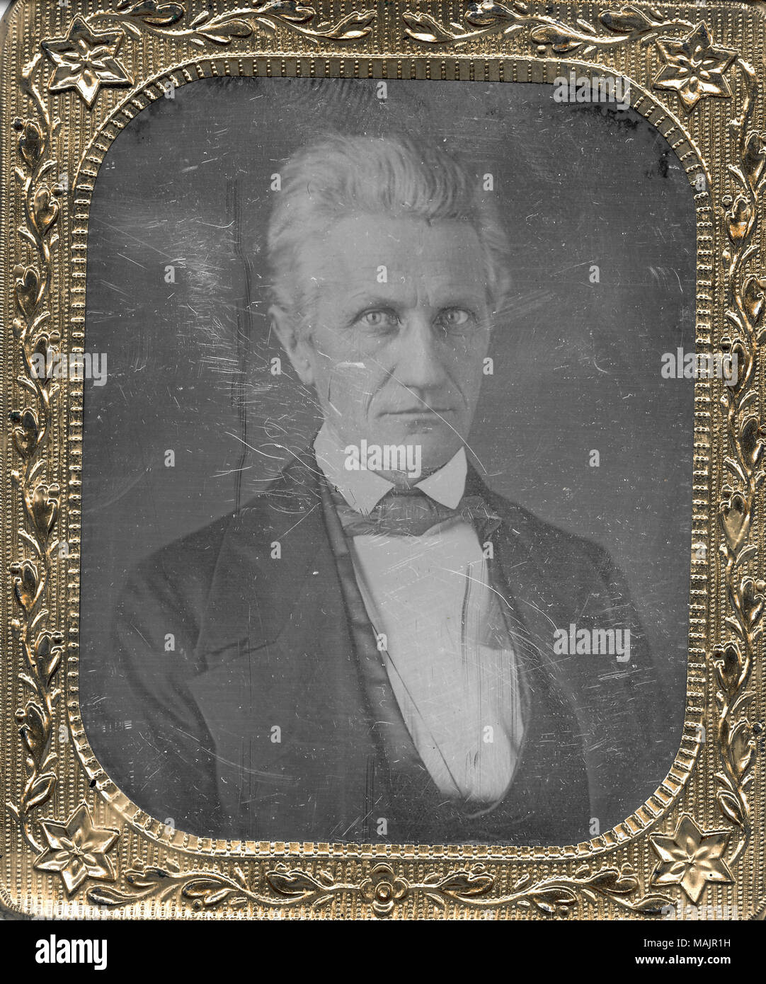Ritratto del Reverendo Artemus Bullard, pastore della prima Chiesa Presbiteriana in ST. Louis. Egli è stato ucciso nel ponte Gasconade del disastro che si è verificato il 1 novembre 1855. Titolo: Rev. Artemus Bullard, Pastore, prima Chiesa Presbiteriana, St. Louis. Ucciso nel ponte Gasconade disastro, 1 novembre 1855. . 1850. Thomas M. Orientale Foto Stock