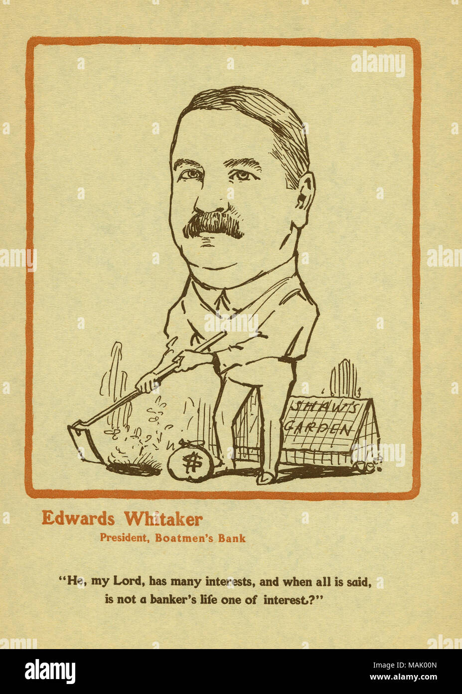 Titolo: Edwards Whitaker. Presidente, battellieri della banca. . 1915. Foto Stock
