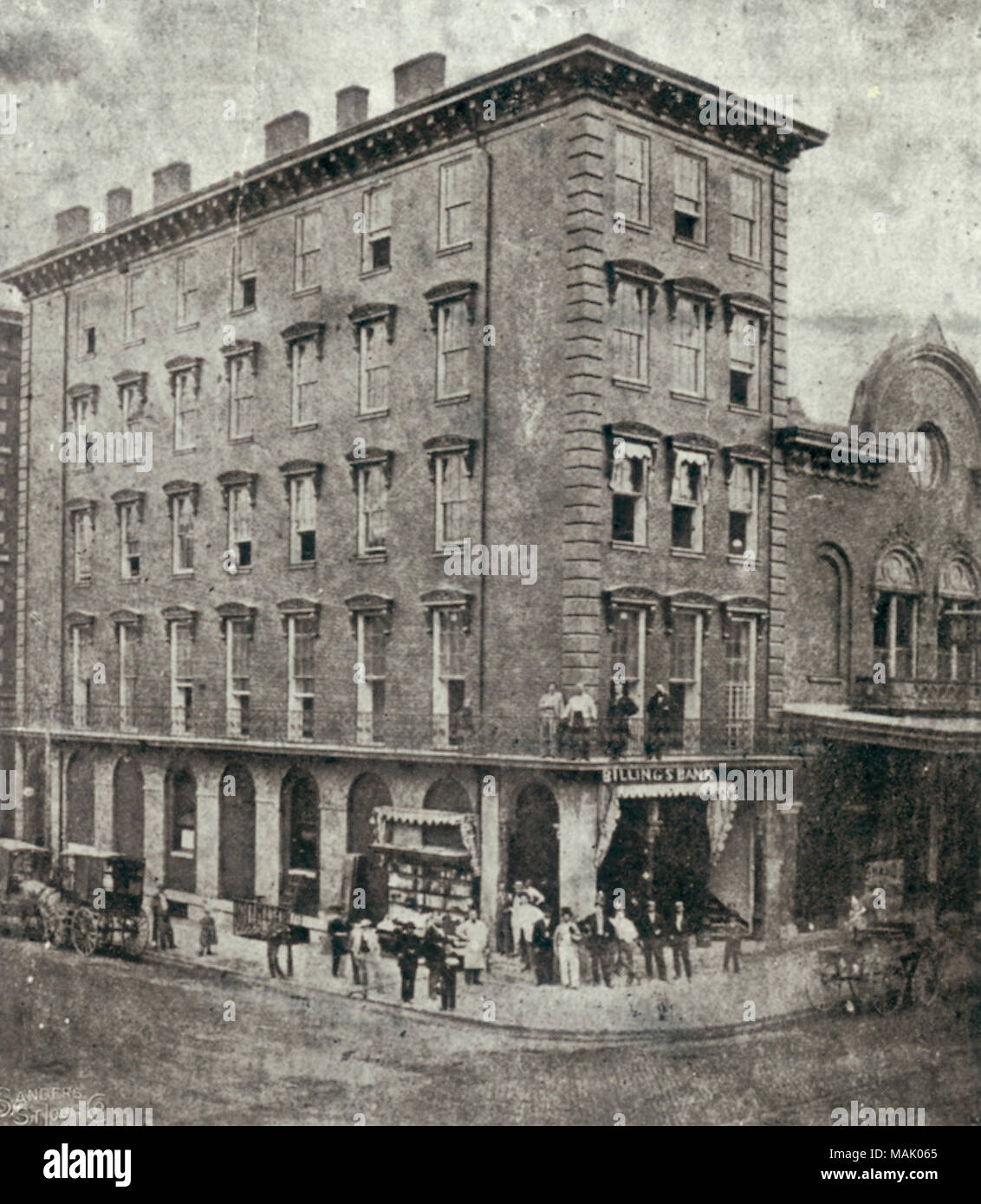 Titolo: angolo sud-est del quinto e strade di pino. . 1878. Sanders Foto Stock