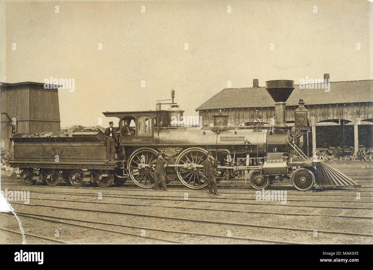 Titolo: Pacific Railroad locomotore Charles H. Peck. . 1869. Foto Stock