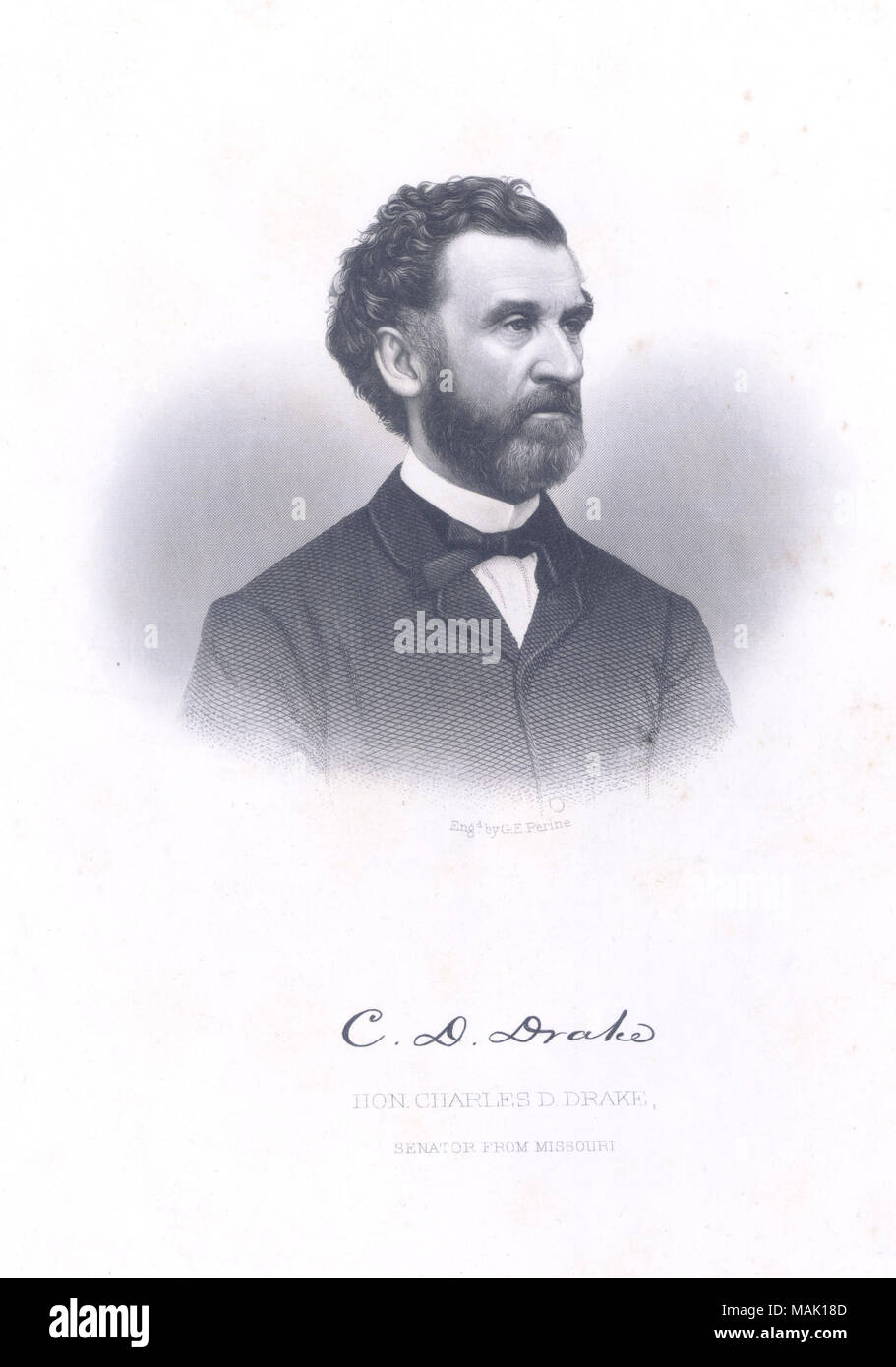 Titolo: Charles D. Drake. Il senatore da Missouri. . Circa nel 1870. George E. Perine Foto Stock