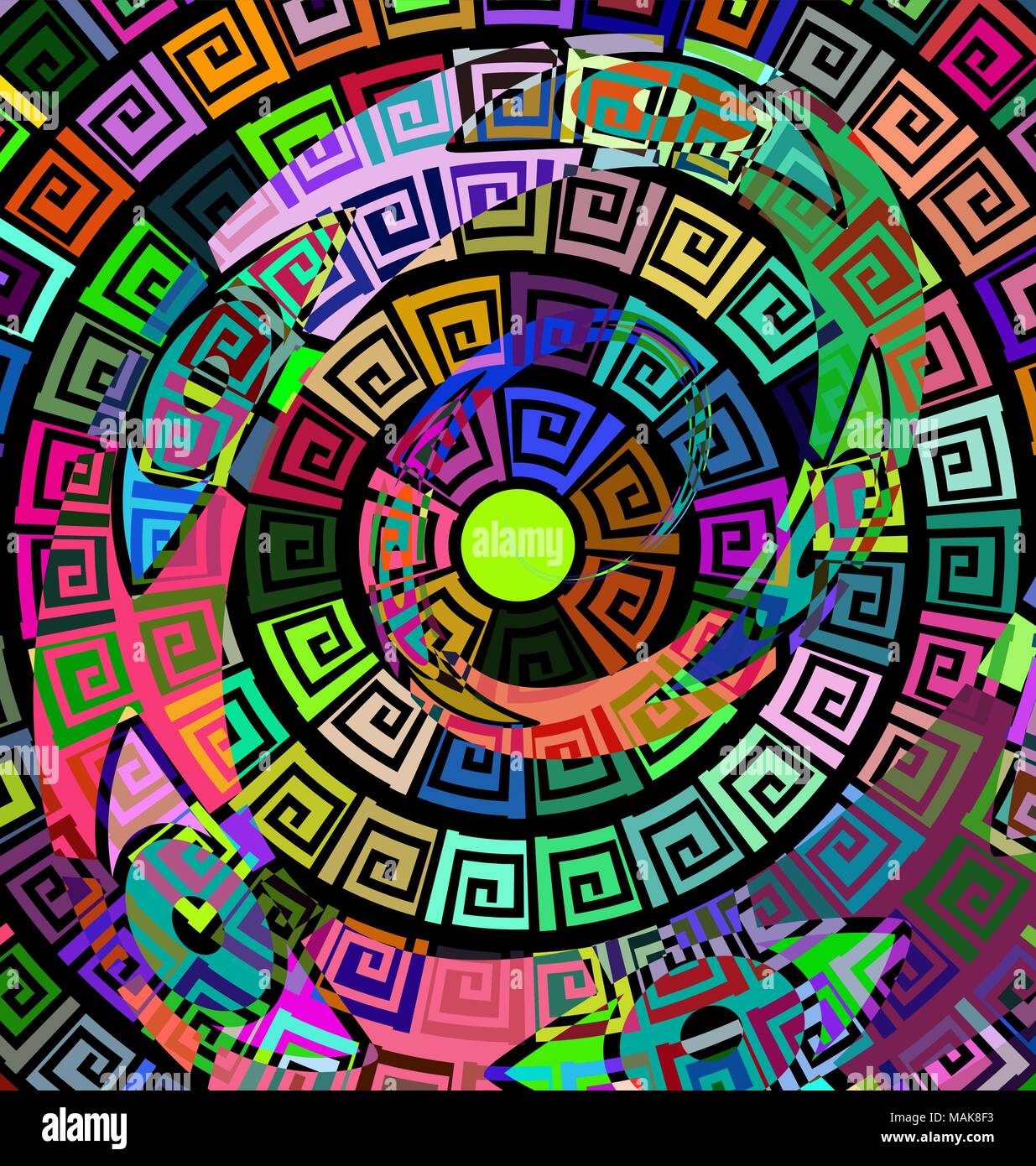 Ornamento con spirale Illustrazione Vettoriale