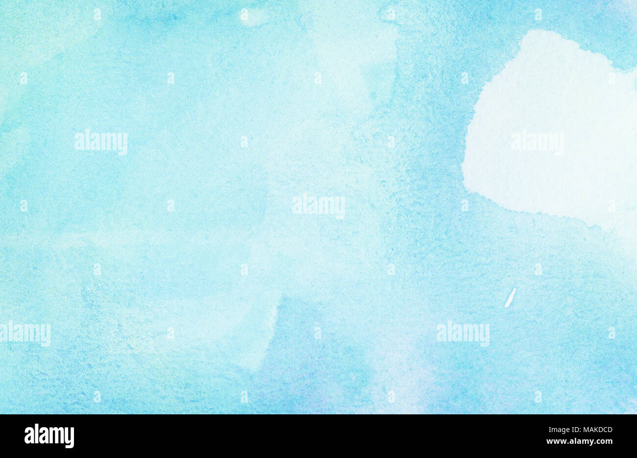 Abstract azzurro sfondo acquerelli, dipinti su carta acquerello Foto Stock