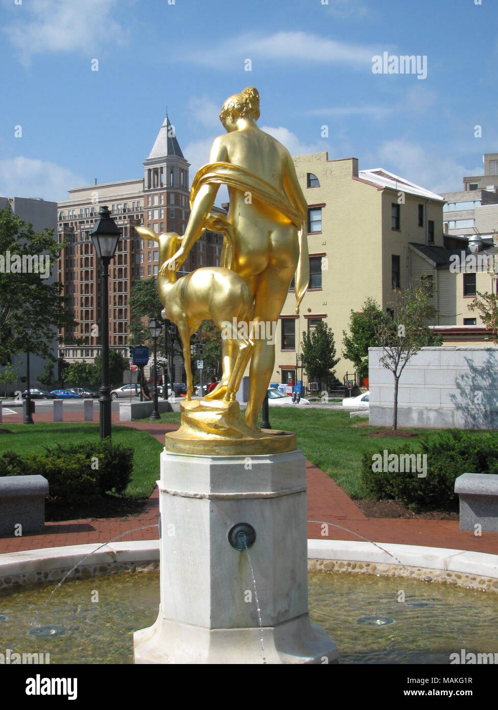 Fontana di Darlington Magistratura Square, Washington D.C. . 8. settembre 2012, 10:59:30. Slowking4 Foto Stock