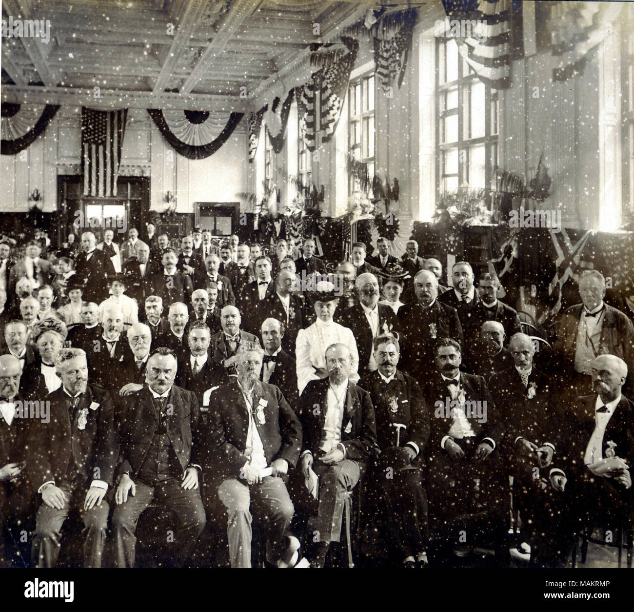 Titolo: Congresso interparlamentare nella Sala dei Congressi (Ridgely biblioteca, Washington University) al 1904 della fiera del mondo. . 1904. Jessie Tarbox Beals Foto Stock