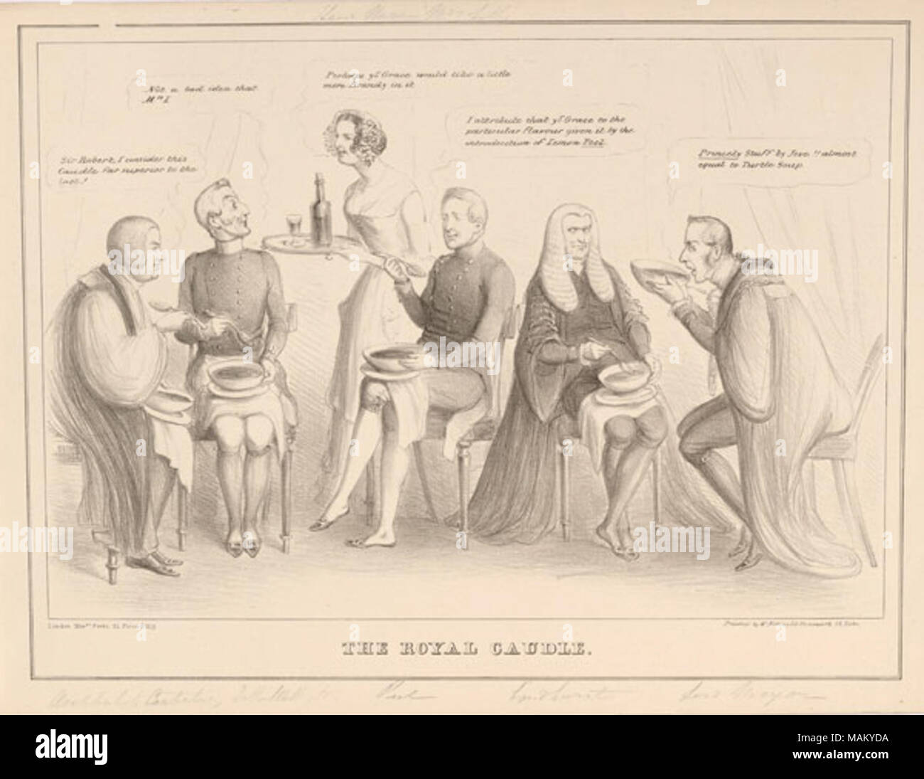 Il Royal CAUDLE . 1843. DOYLE, Giovanni (MONOGRAMMIST HB) Foto Stock