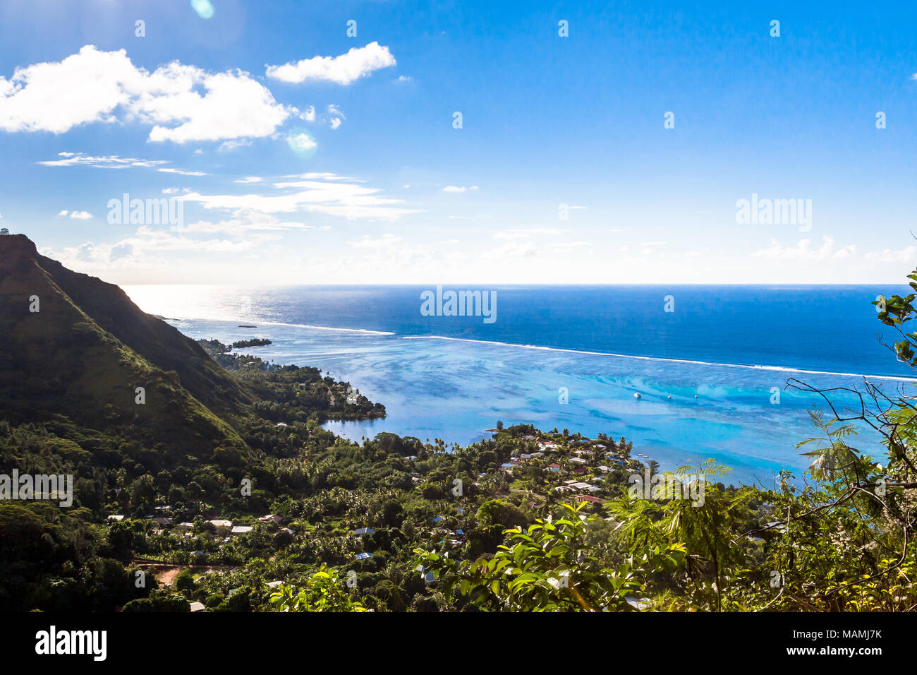 L'Isola di Moorea in Polinesia francese. Foto Stock