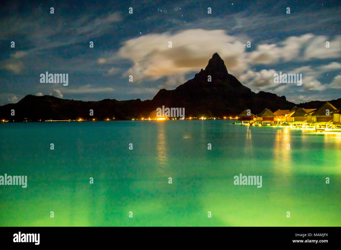 Isola di Bora Bora, Polinesia francese. Foto Stock