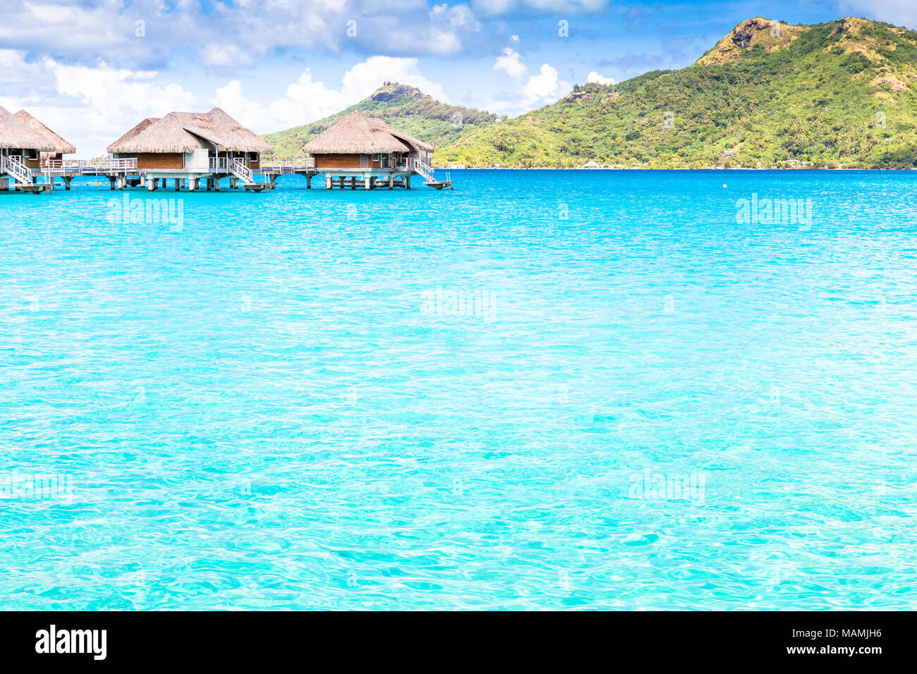 Isola di Bora Bora, Polinesia francese. Foto Stock