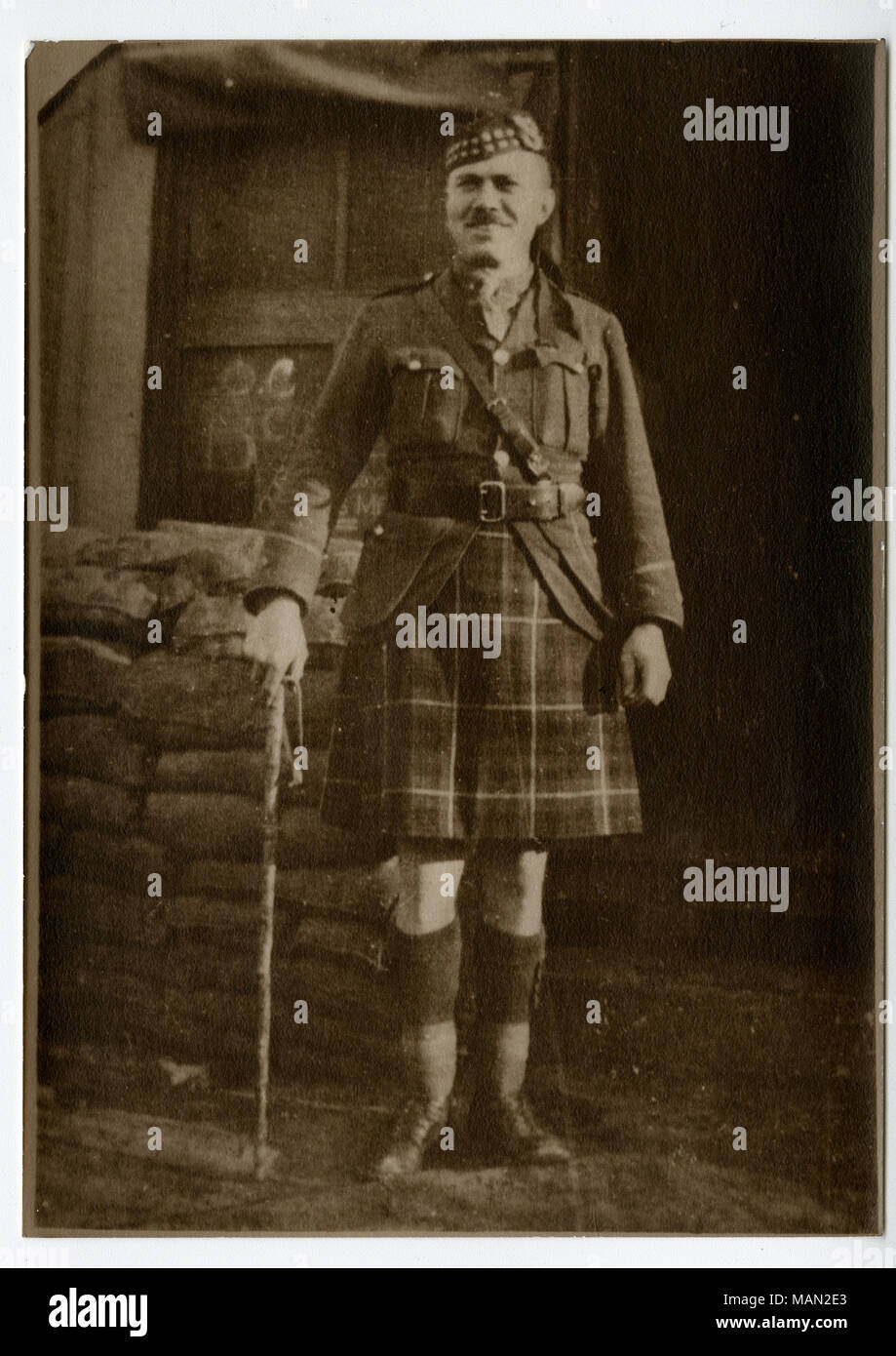 Titolo: fotografia di John Franklin Hardesty in Seaforth Montanari uniforme, [1917] . 1917. Foto Stock