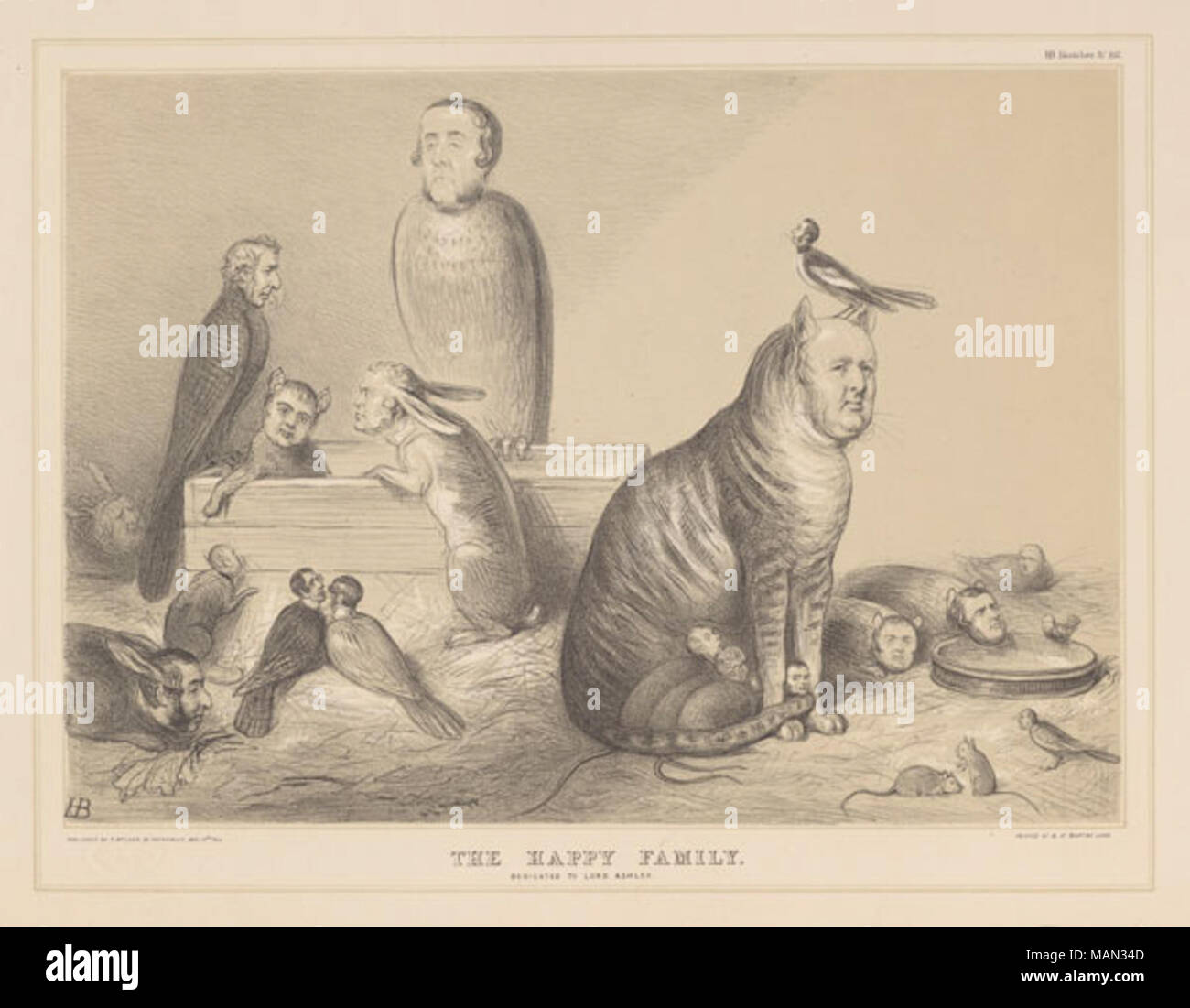 La famiglia felice . 1844. DOYLE, Giovanni (MONOGRAMMIST HB) Foto Stock