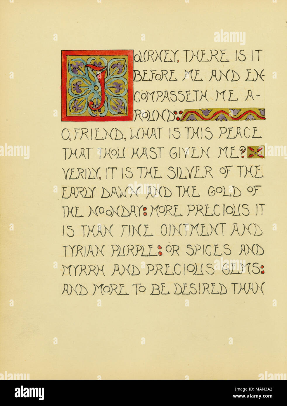 'De ritmo' da Caroline Risque, pagina 8. La stampa e le iniziali da Williamina Parrish. Titolo:Il Tornio del vasaio, Volume 1, numero 2, pagina 12, Dicembre 1904 . Dicembre 1904. Risque, Caroline, 1883-1952 Foto Stock