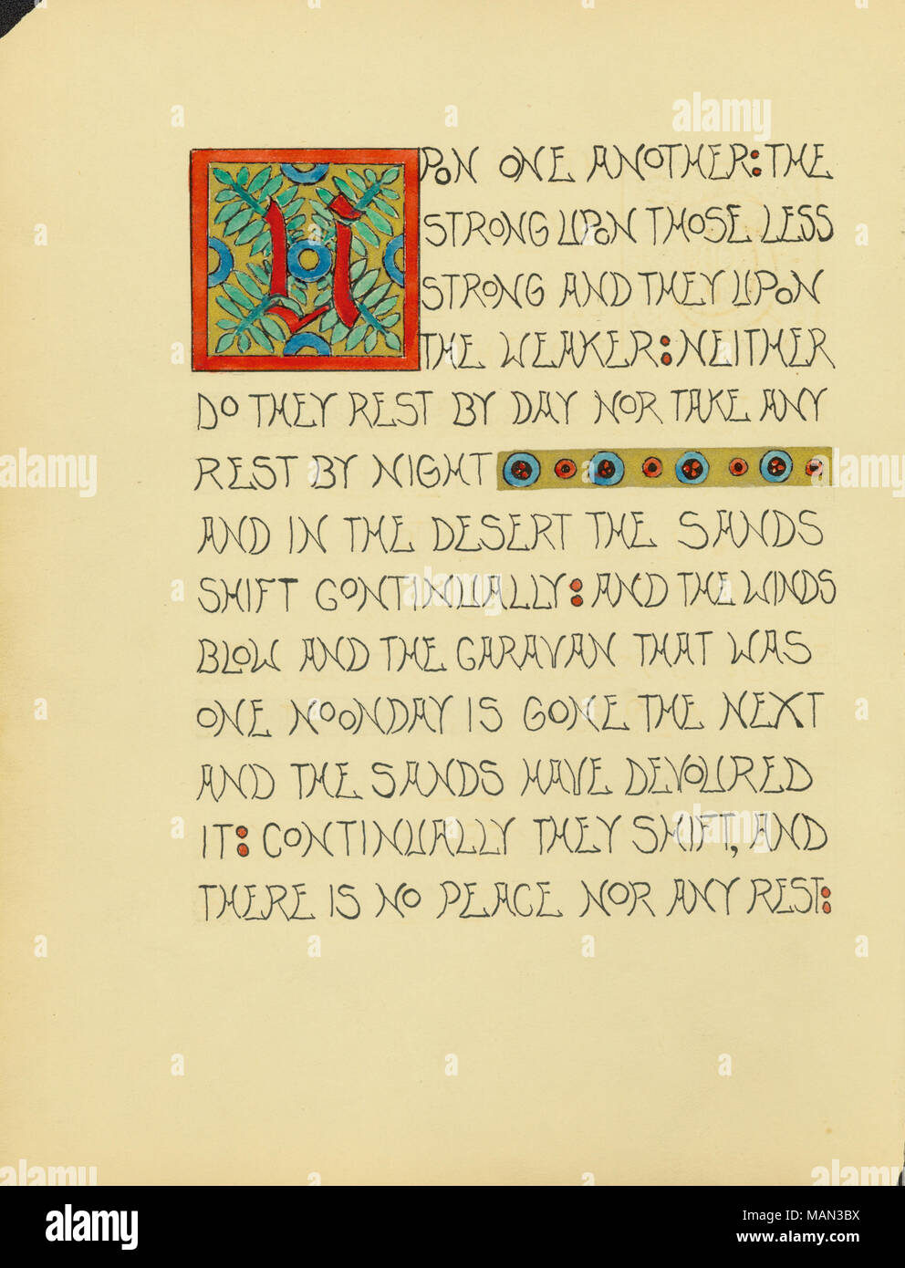 'De ritmo' da Caroline Risque, pagina due. La stampa e le iniziali da Williamina Parrish. Titolo:Il Tornio del vasaio, Volume 1, numero 2, pagina 6, Dicembre 1904 . Dicembre 1904. Risque, Caroline, 1883-1952 Foto Stock