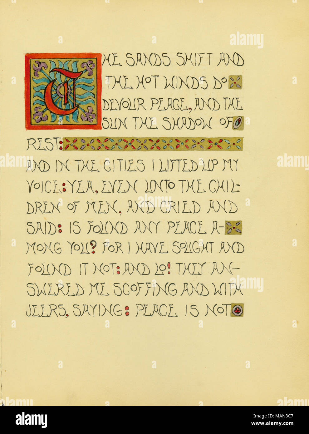 'De ritmo' da Caroline Risque, pagina tre. La stampa e le iniziali da Williamina Parrish. Titolo:Il Tornio del vasaio, Volume 1, numero 2, pagina 7, Dicembre 1904 . Dicembre 1904. Risque, Caroline, 1883-1952 Foto Stock