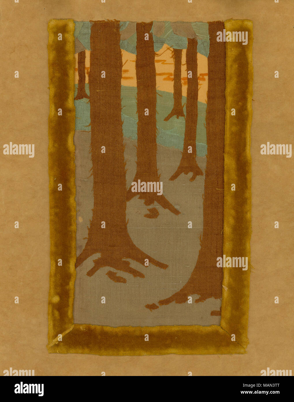 Il design per le tende per una libreria porta dalla grazia Parrish. Titolo:Il Tornio del vasaio, Volume 2, numero 4, pagina 42, Febbraio 1906 . Febbraio 1906. Parrish, Grazia Susan, 1881-1954 Foto Stock
