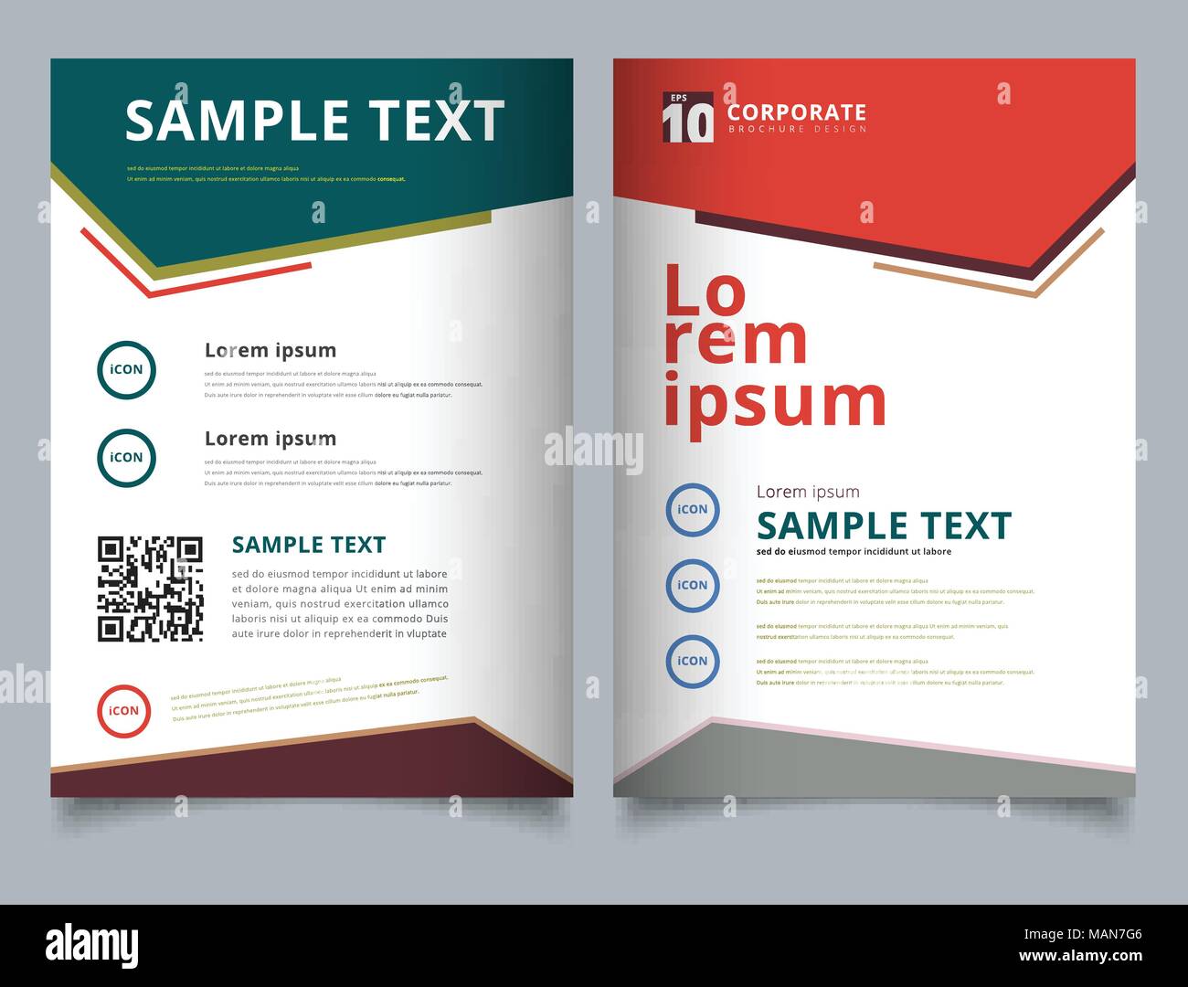 Brochure composizione geometrica forme background moderno design layout modello, relazione annuale, opuscolo, pubblicità, poster, riviste, Business Copy s Illustrazione Vettoriale