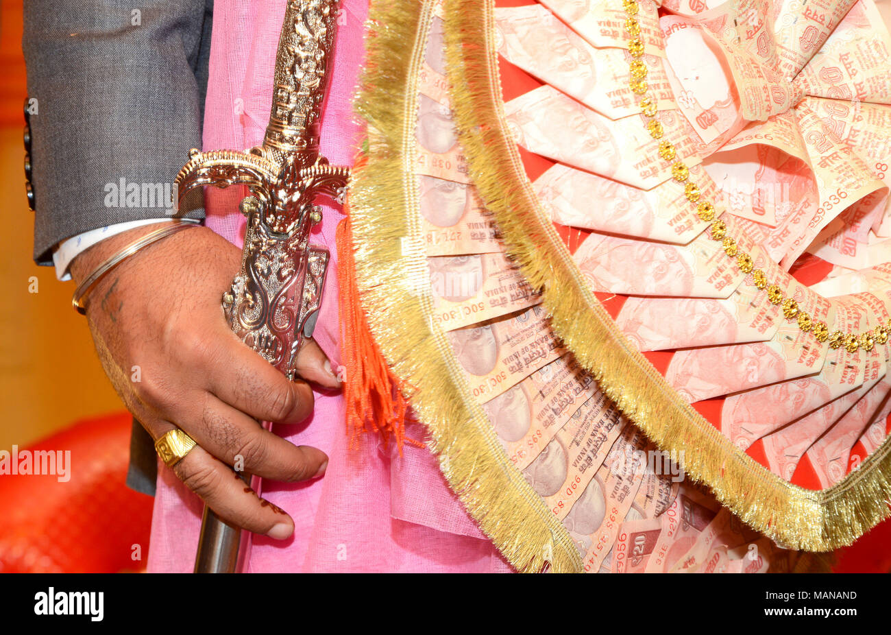 Tradizionale Matrimonio indiano Foto Stock
