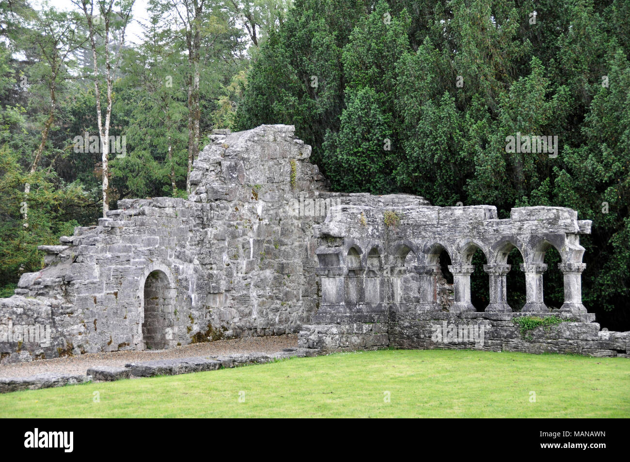 Abbazia di Cong chiostri, Irlanda Foto Stock