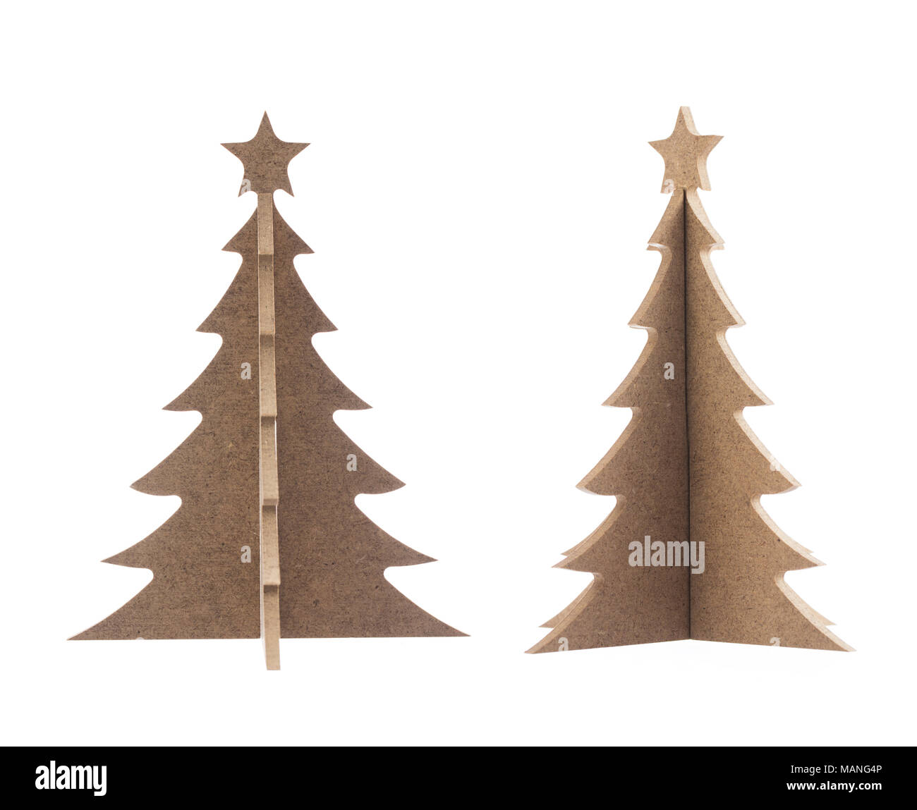 Stella Per Albero Di Natale.In Legno Di Albero Di Natale Con Stella Per Decorazione Isolato Su Uno Sfondo Bianco Foto Stock Alamy
