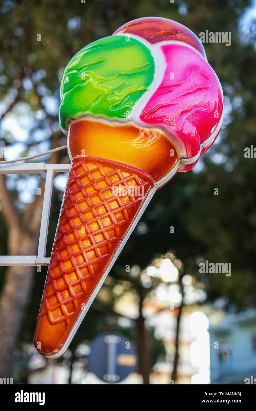 Colorata gelateria segno Foto Stock
