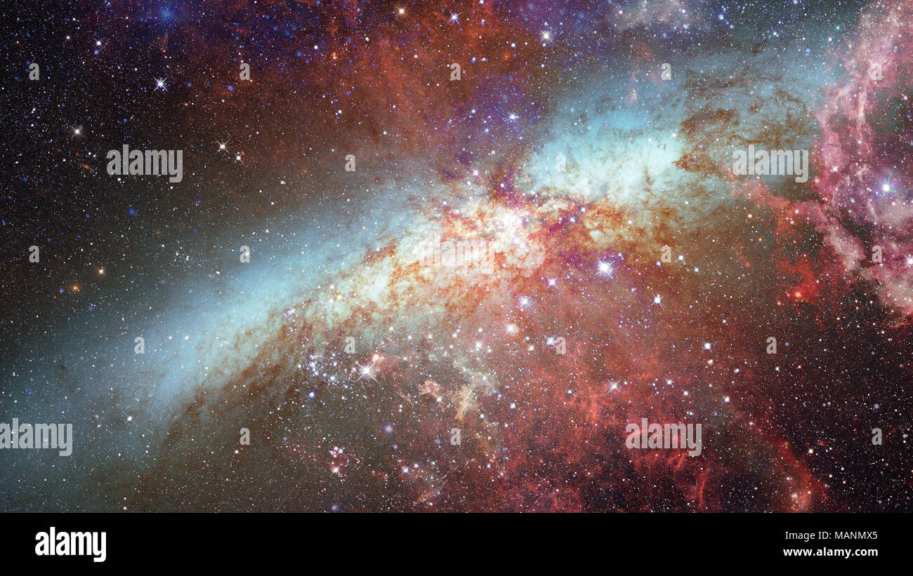 Dark Nebula e stelle nello spazio. Gli elementi di questa immagine fornita dalla NASA. Foto Stock