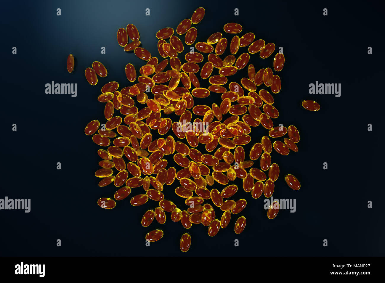Il Rendering 3dolio Di Pesce Omega 3 Omega 6 E Omega 9