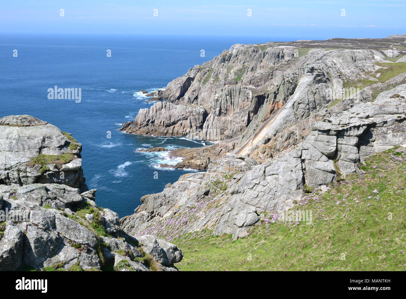 Costa Occidentale di Lundy Island, Devon, Regno Unito Foto Stock